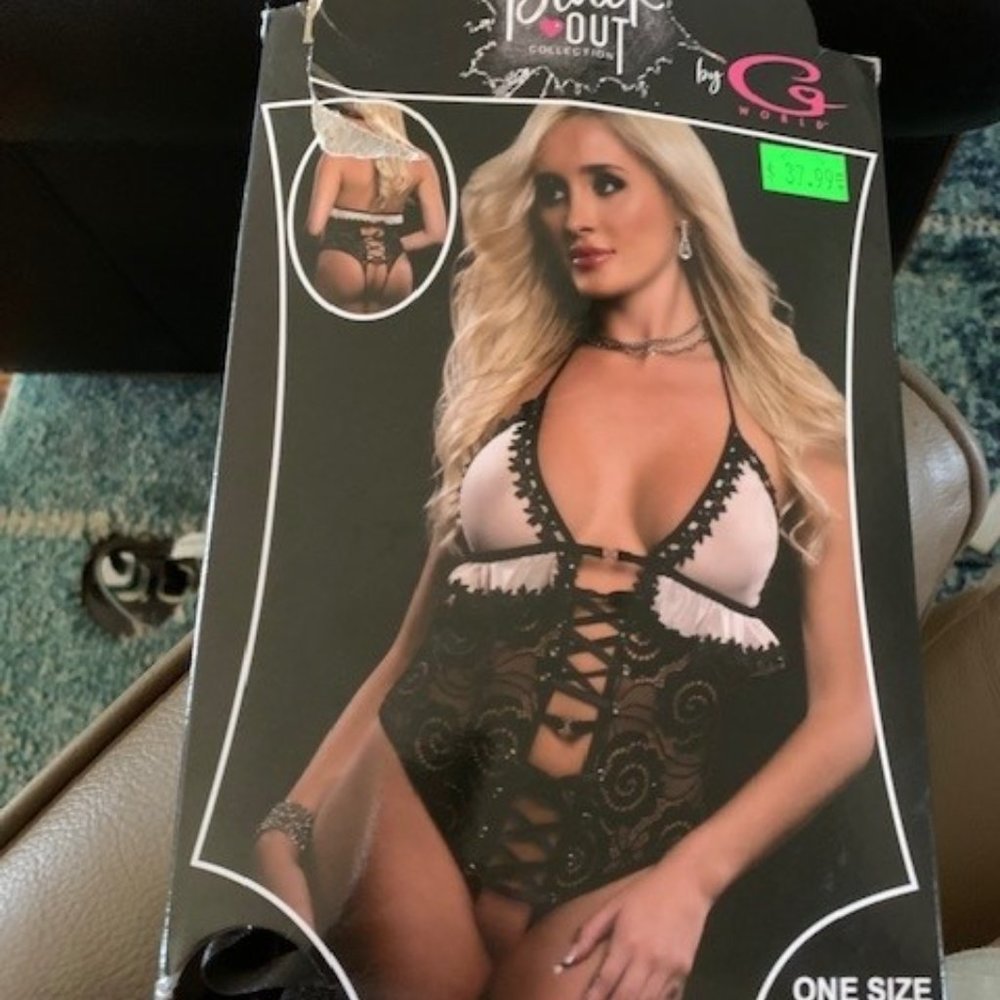 Plunging teddy lingerie